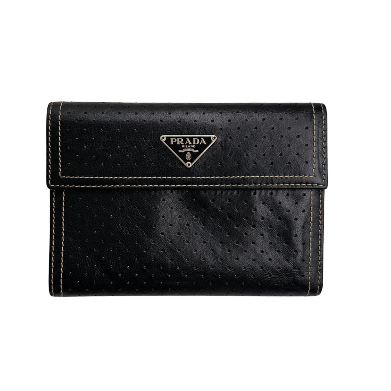 Prada Perforated Leather Wallet