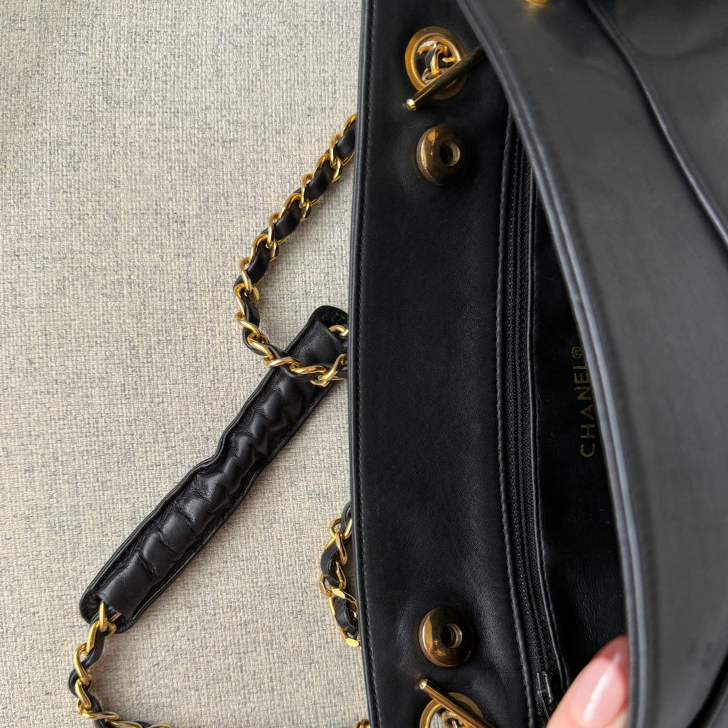 Chanel Quilted Shopping Tote