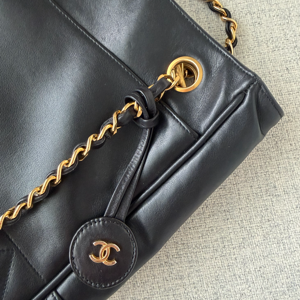 Chanel Quilted Shopping Tote
