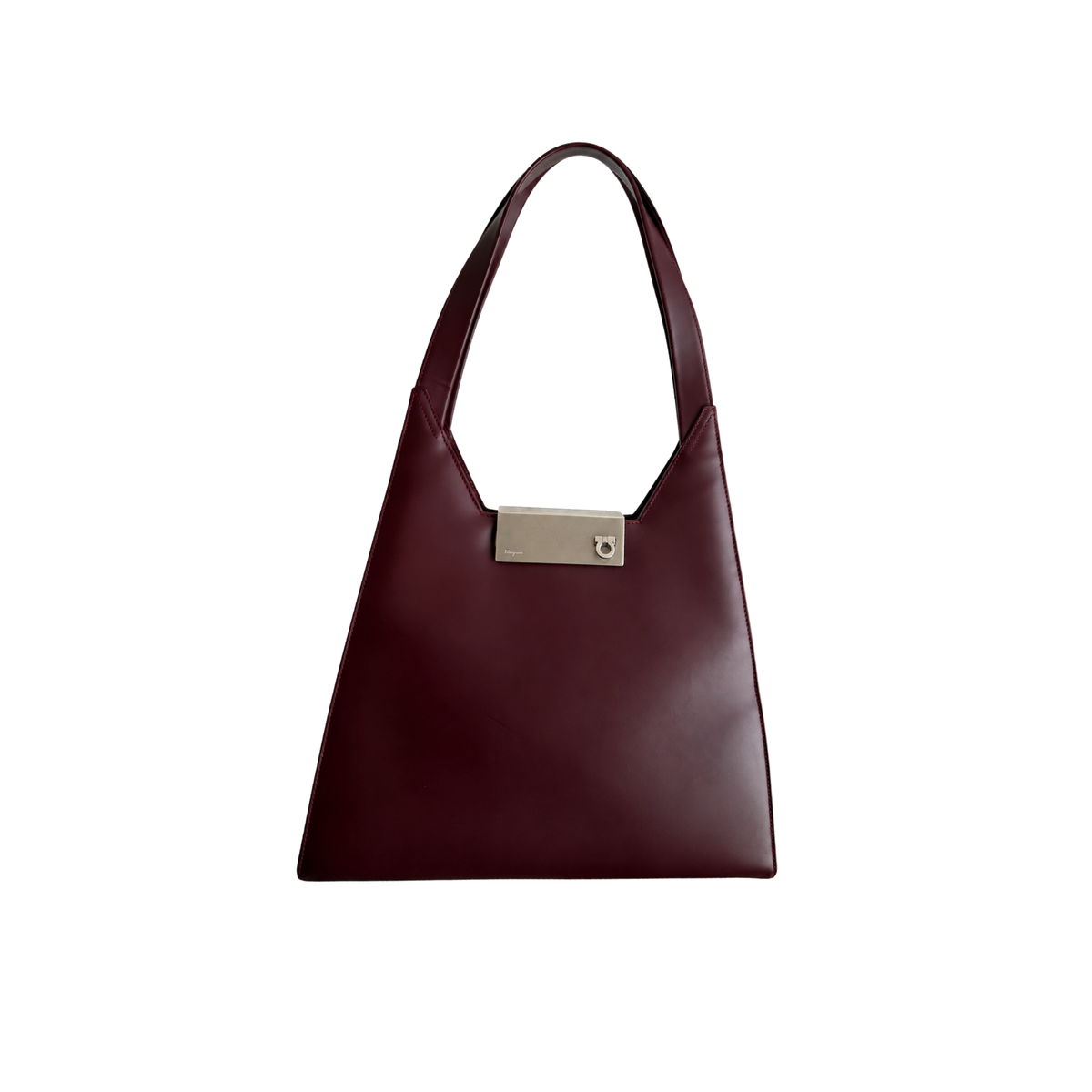 Ferragamo Bordeaux Leather Shoulder Bag