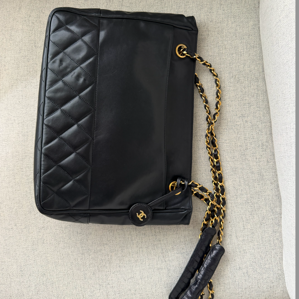 Chanel Quilted Shopping Tote