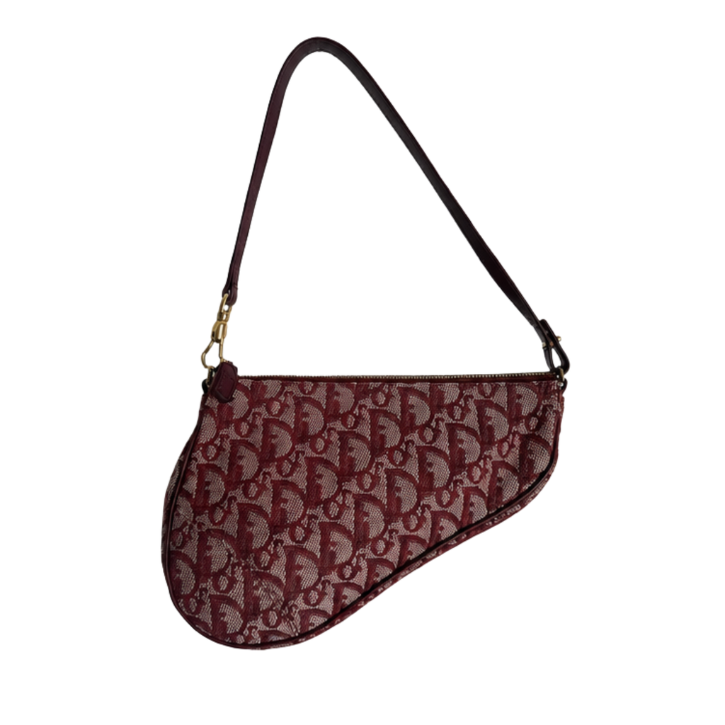 Dior Trotter Saddle Bag (Burgundy/Red)
