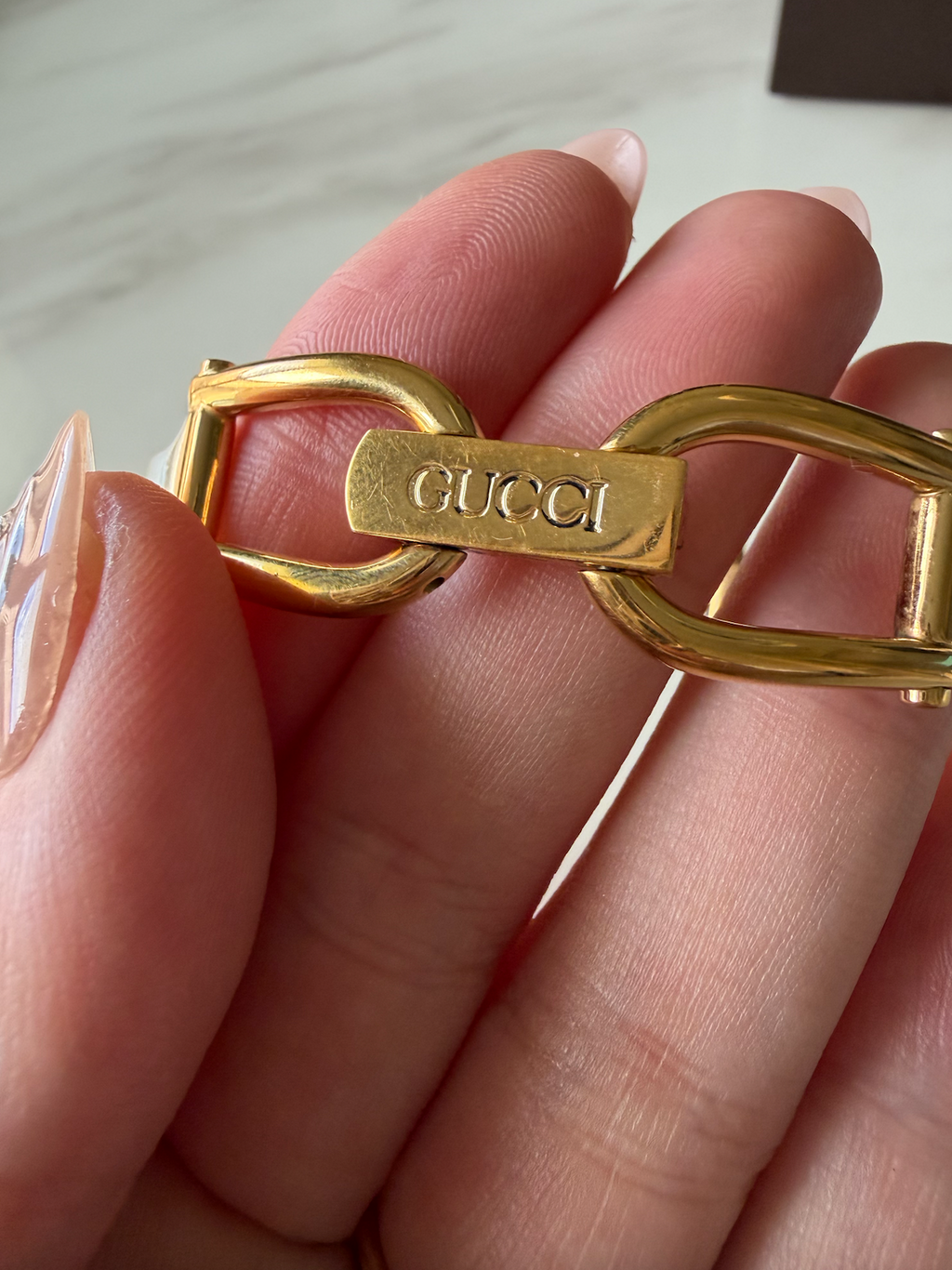 Gucci 1500L Gold-Plated Bangle Watch