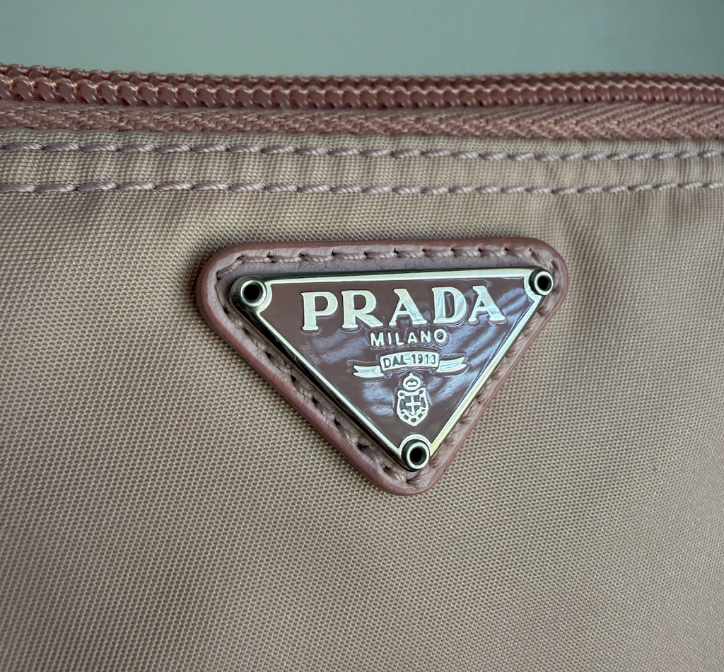 Prada Nylon Cosmetic Pouch (Baby Pink)