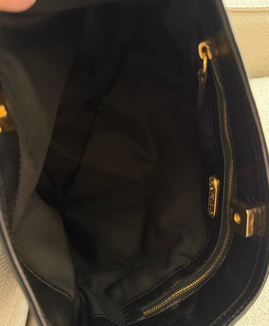 Fendi Two-Tone Logo Shoulder Bag
