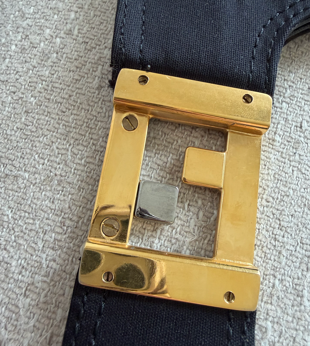 Fendi Two-Tone Logo Shoulder Bag