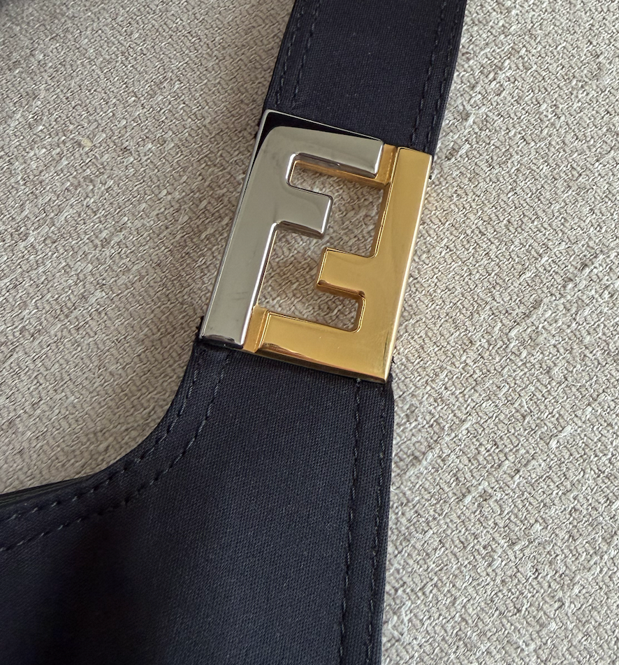 Fendi Two-Tone Logo Shoulder Bag