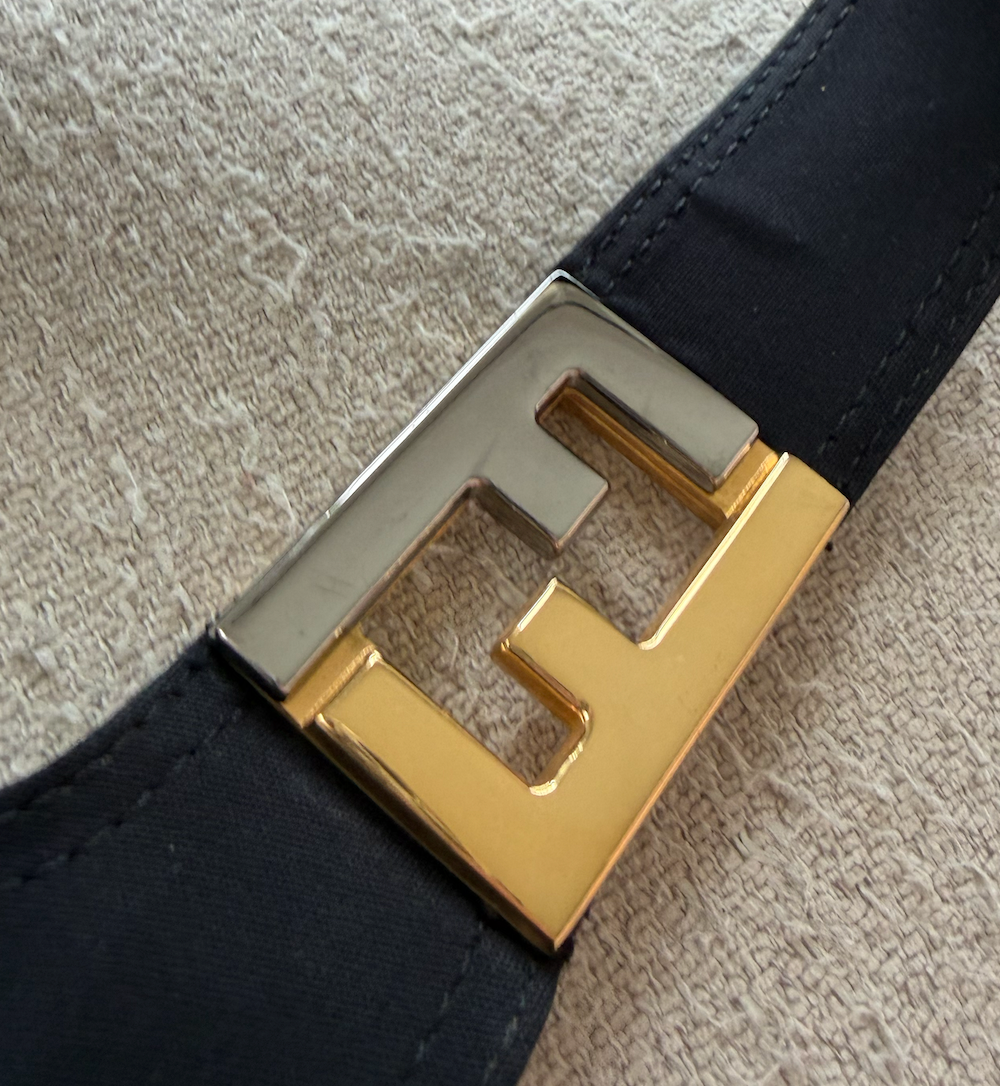 Fendi Two-Tone Logo Shoulder Bag