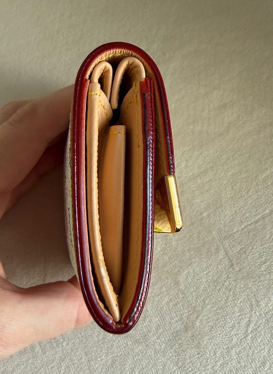 Louis Vuitton Murakami Monogram Multicolor Porte-Monnaie Plat Coin Purse
