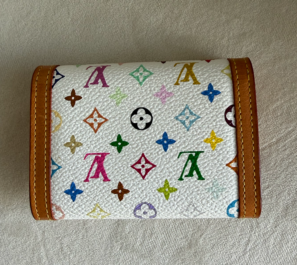 Louis Vuitton Murakami Monogram Multicolor Porte-Monnaie Plat Coin Purse