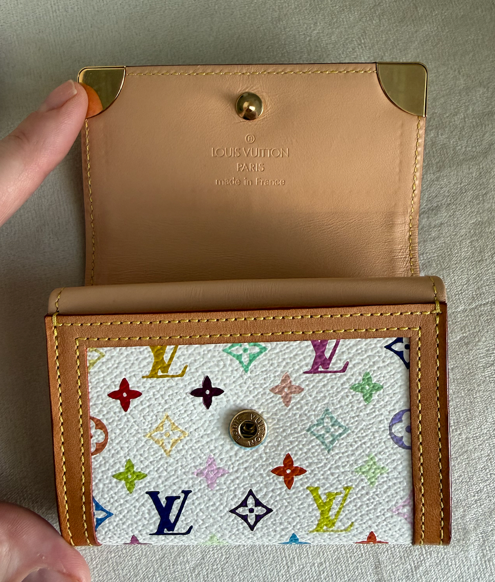 Louis Vuitton Murakami Monogram Multicolor Porte-Monnaie Plat Coin Purse