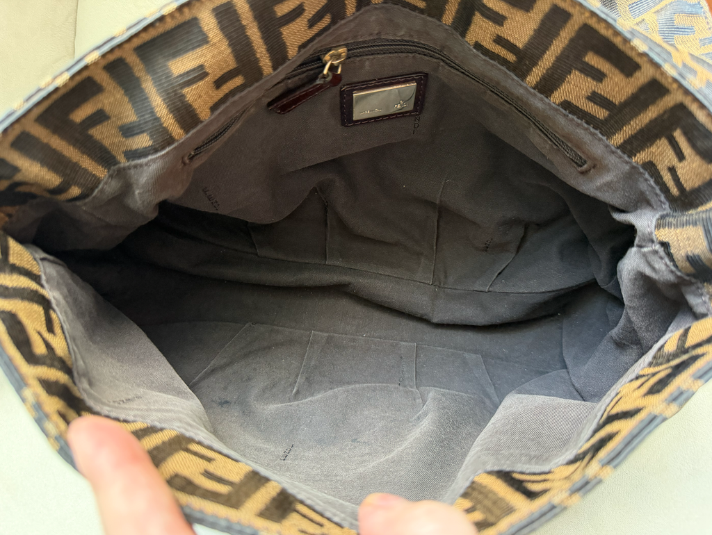 Fendi Zucca MIA Flap Shoulder Bag