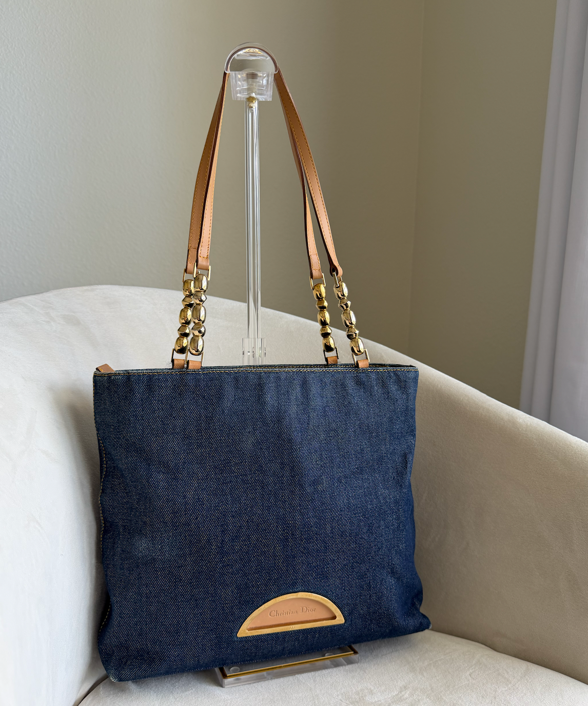 Dior Denim Malice Tote Shoulder Bag