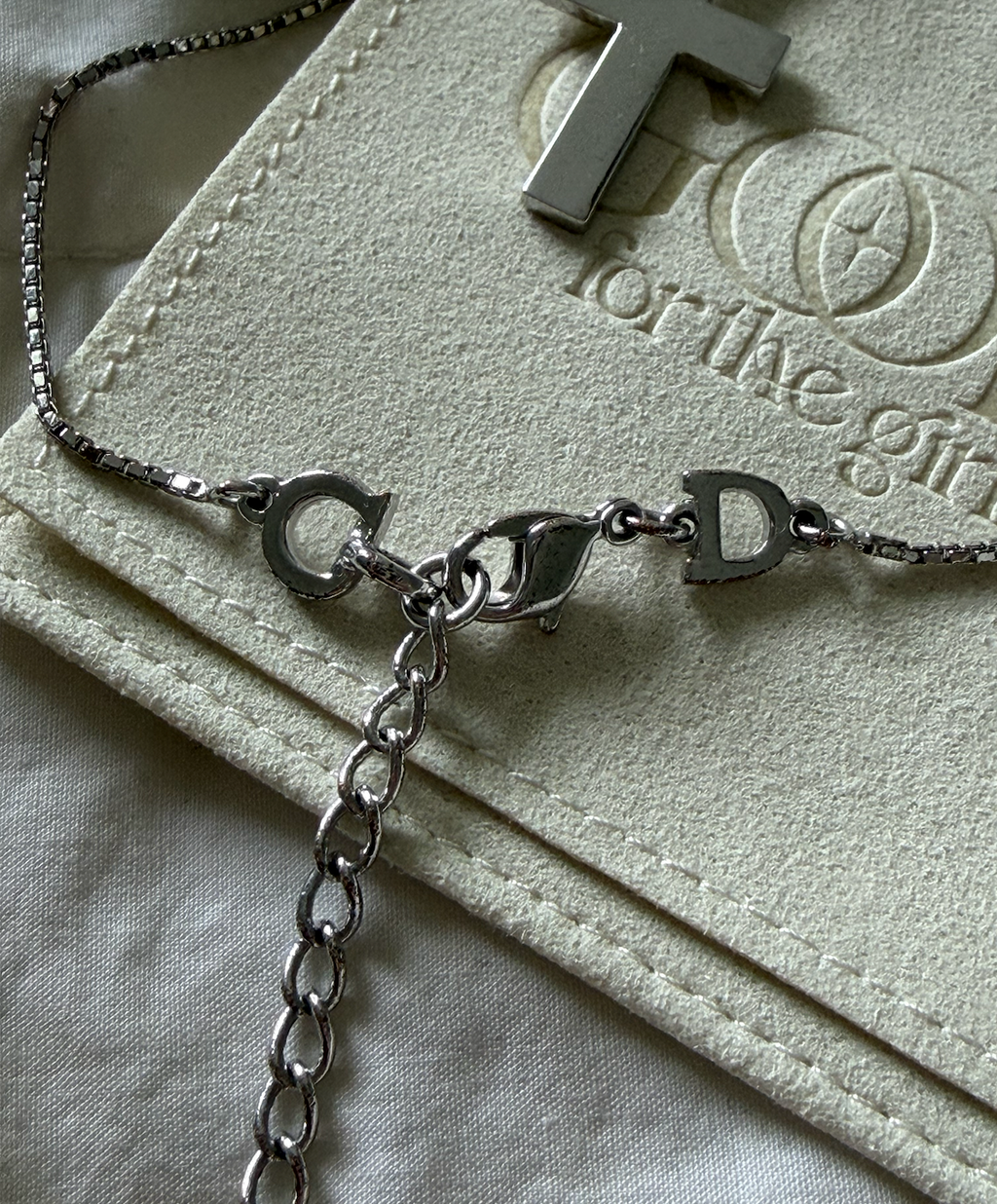 Dior Cross Logo Necklace