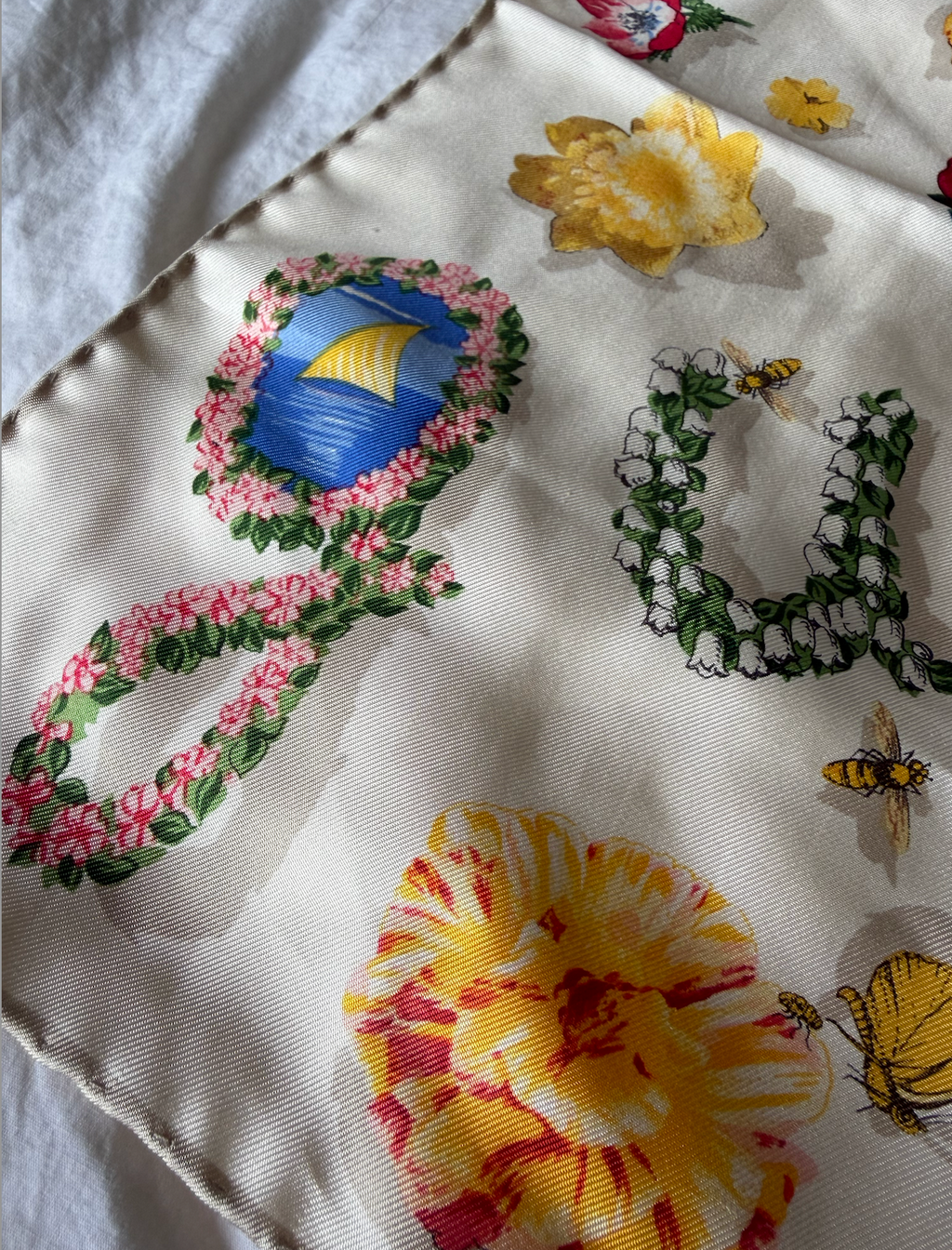 Gucci Floral Silk Pocket Square