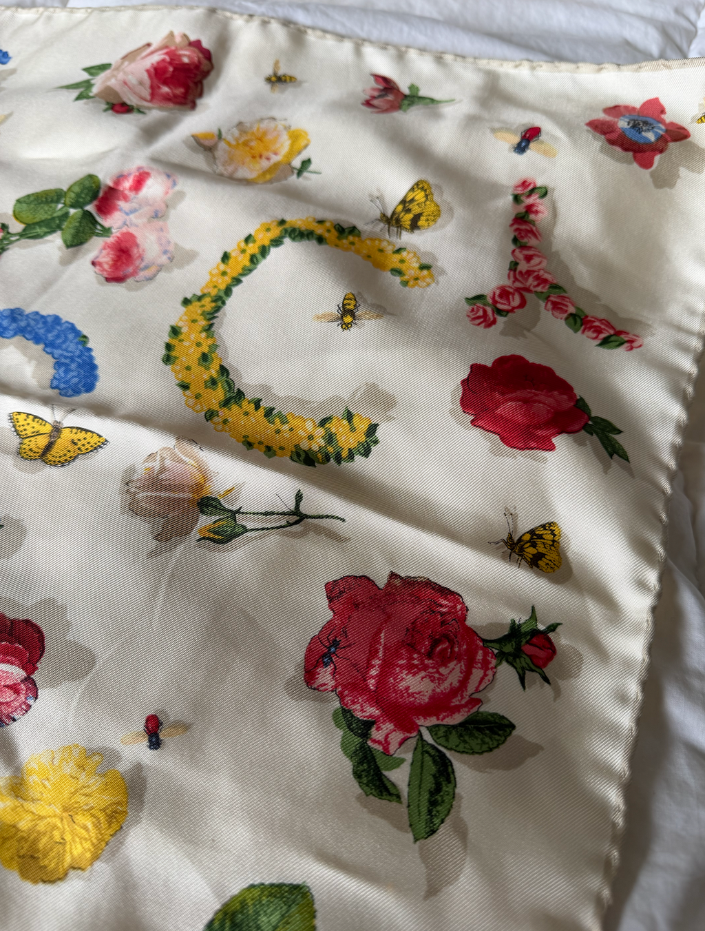 Gucci Floral Silk Pocket Square