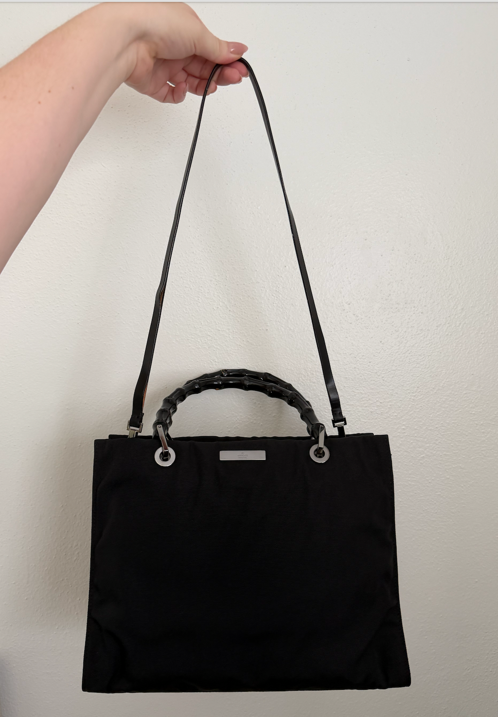 Gucci Nylon Bamboo 2-Way Bag