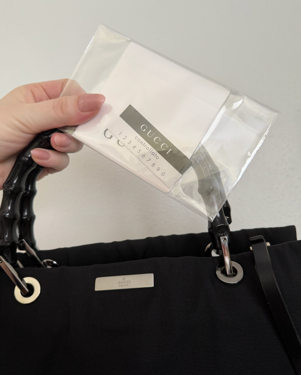 Gucci Nylon Bamboo 2-Way Bag