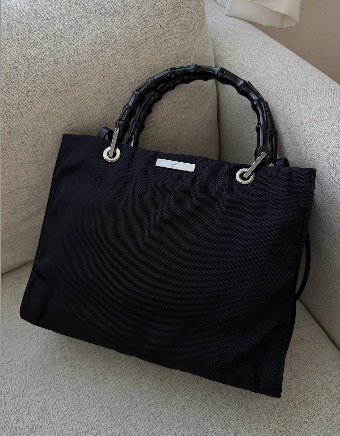 Gucci Nylon Bamboo 2-Way Bag