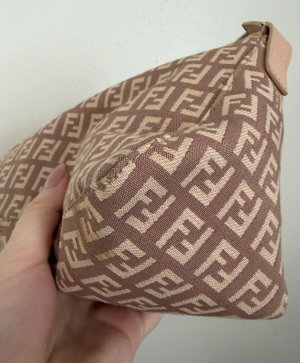 Fendi Zucchino Shoulder Bag (Dusty Rose)