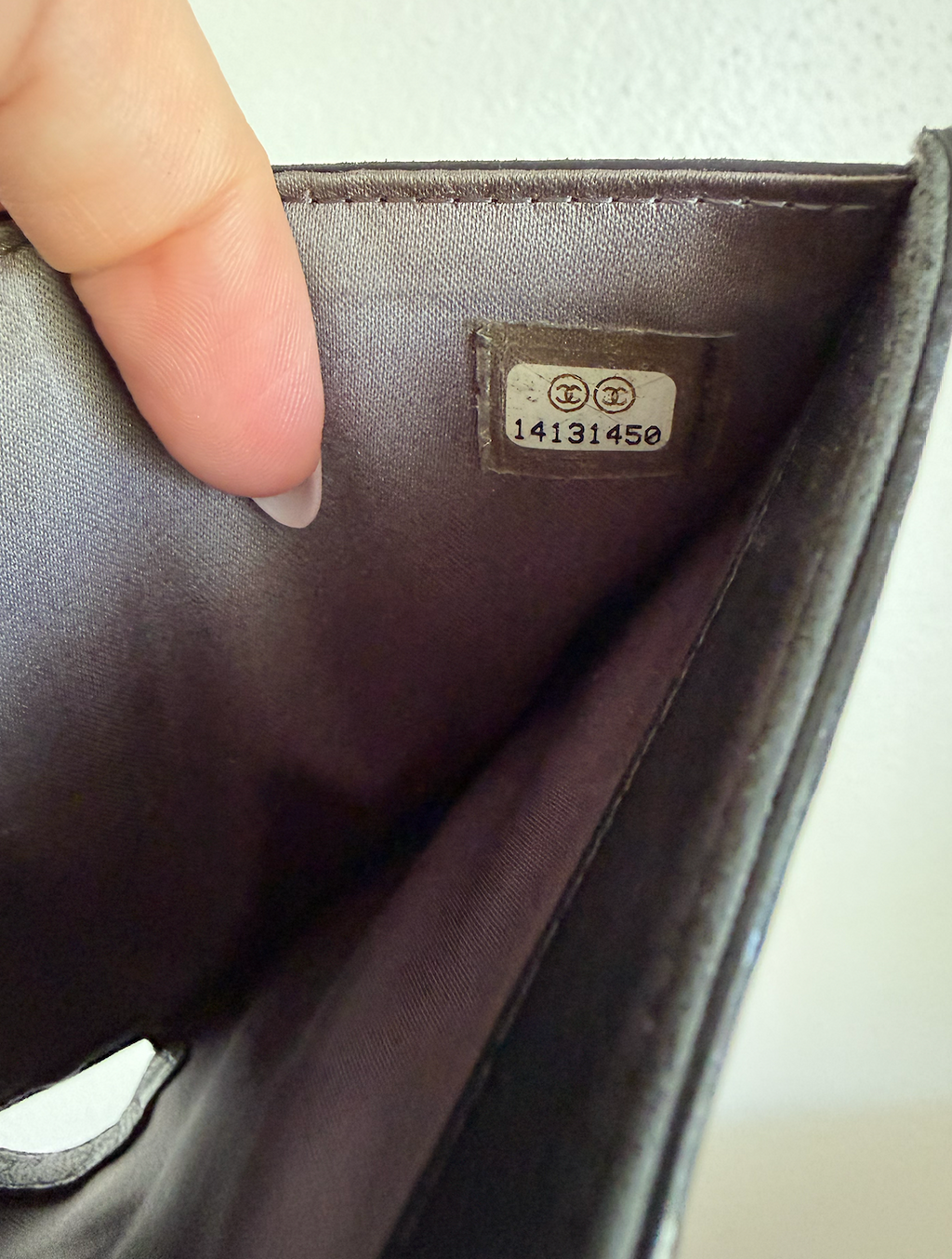 Chanel Black Patent Leather Symbols Lucky Charm Compact Wallet