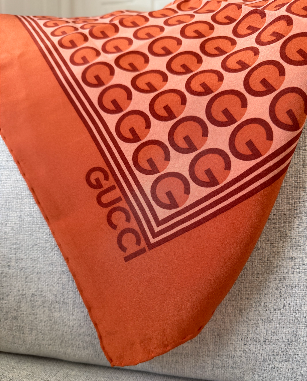 Gucci Silk Orange Scarf