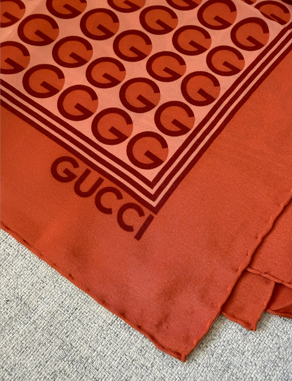 Gucci Silk Orange Scarf