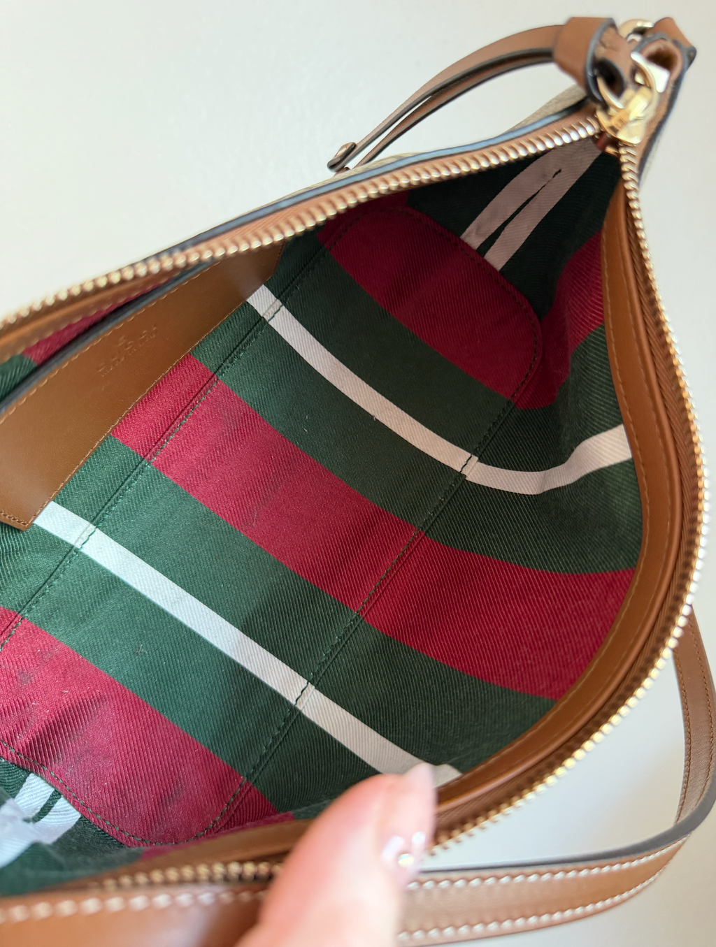 Gucci GG Coated Canvas Emblem Small Shoulder Bag