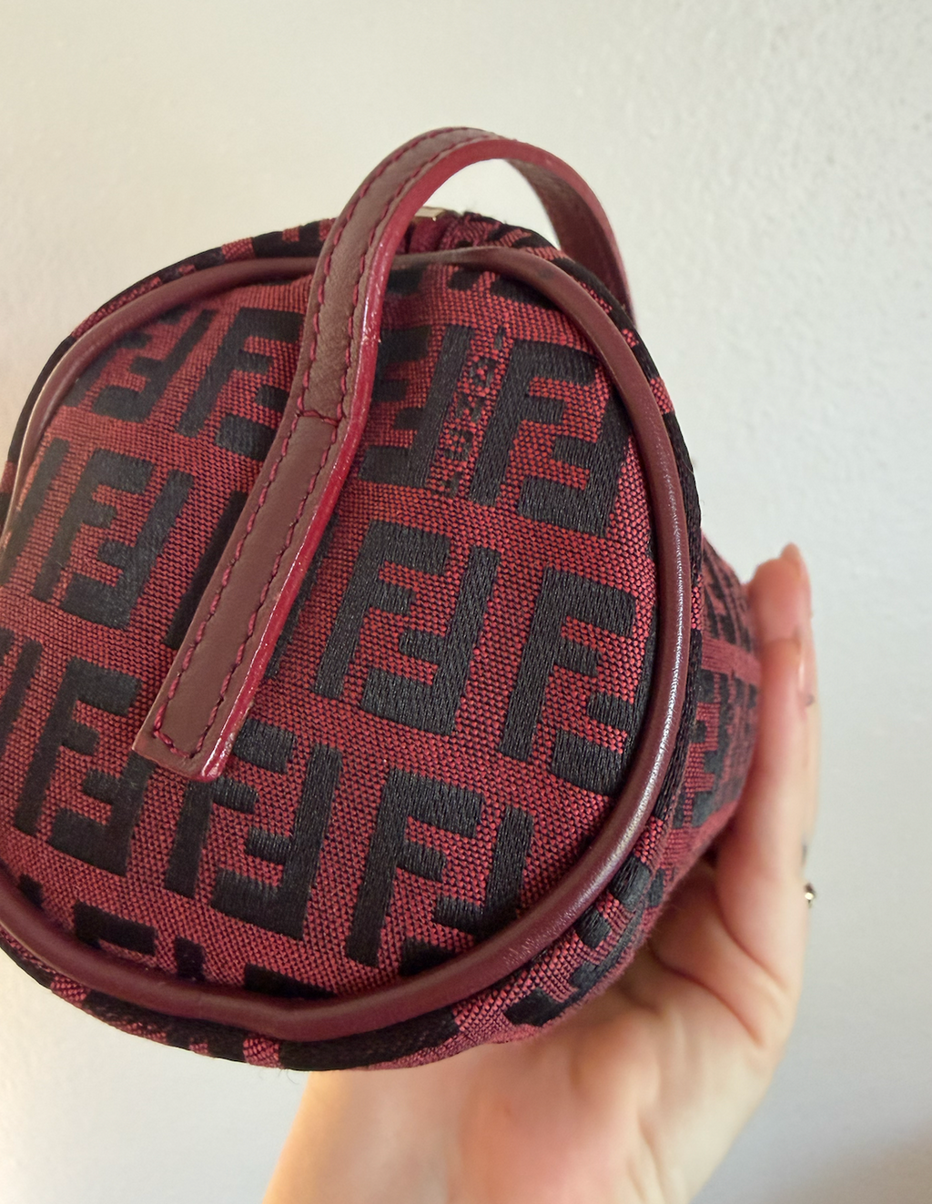 Fendi Zuchinno Barrel Pochette (red/black)