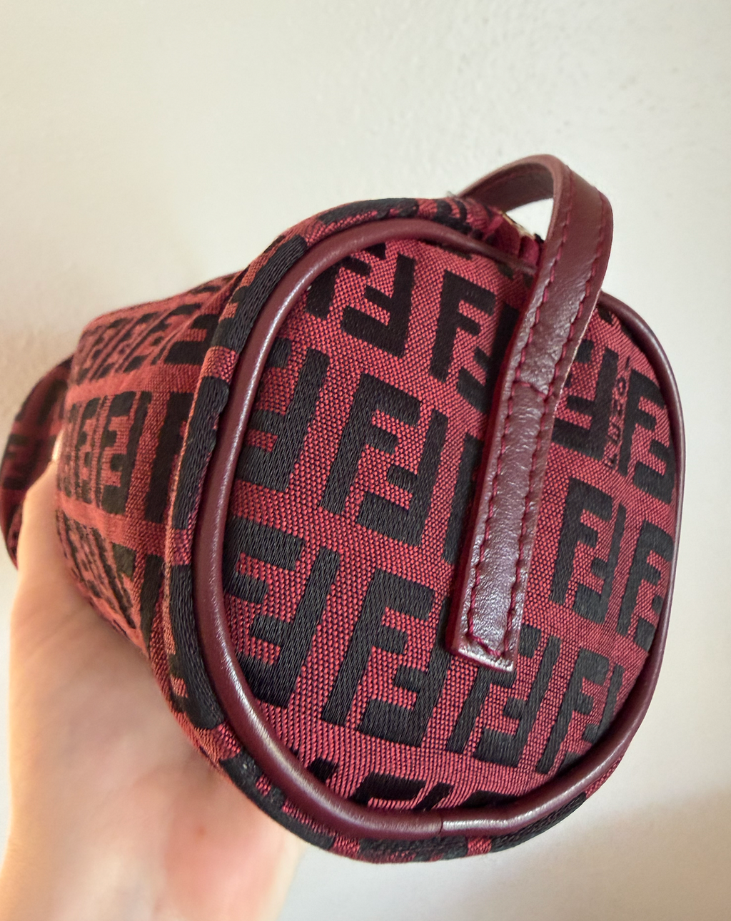 Fendi Zuchinno Barrel Pochette (red/black)