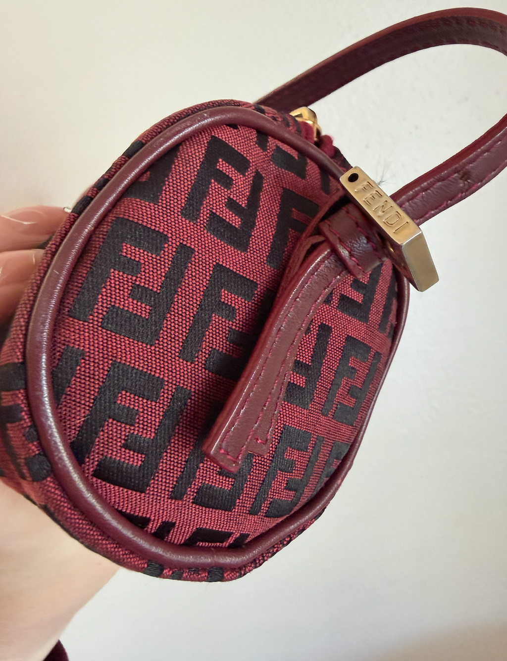 Fendi Zuchinno Barrel Pochette (red/black)