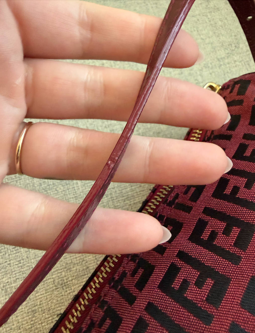 Fendi Zuchinno Barrel Pochette (red/black)