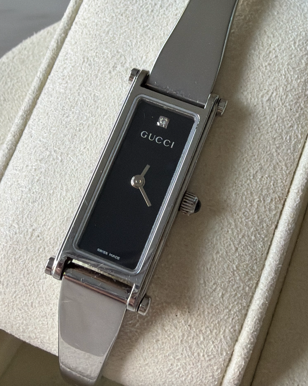 Gucci 1500L Watch (Stainless w/ Black Dial)