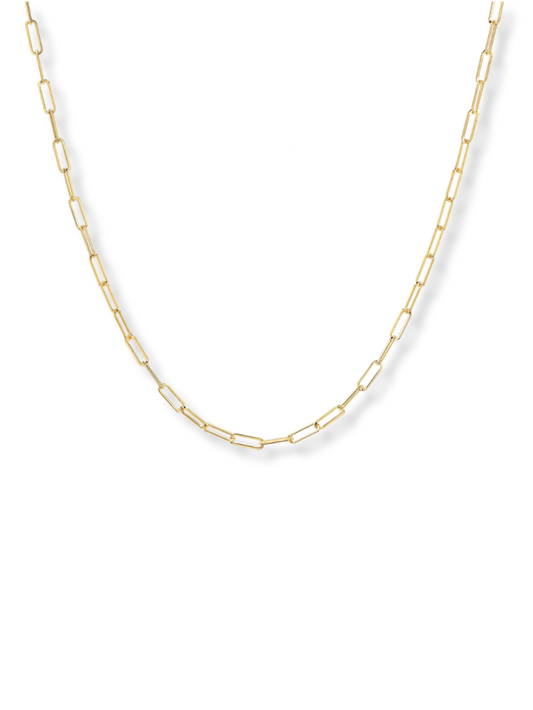 Ava Short Link Paperclip Necklace