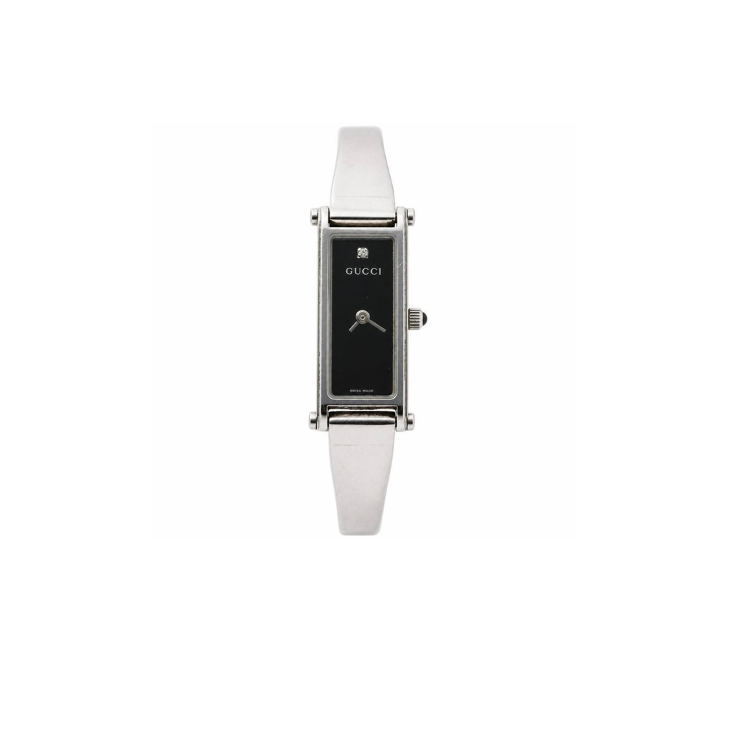 Gucci 1500L Watch (Stainless w/ Black Dial)