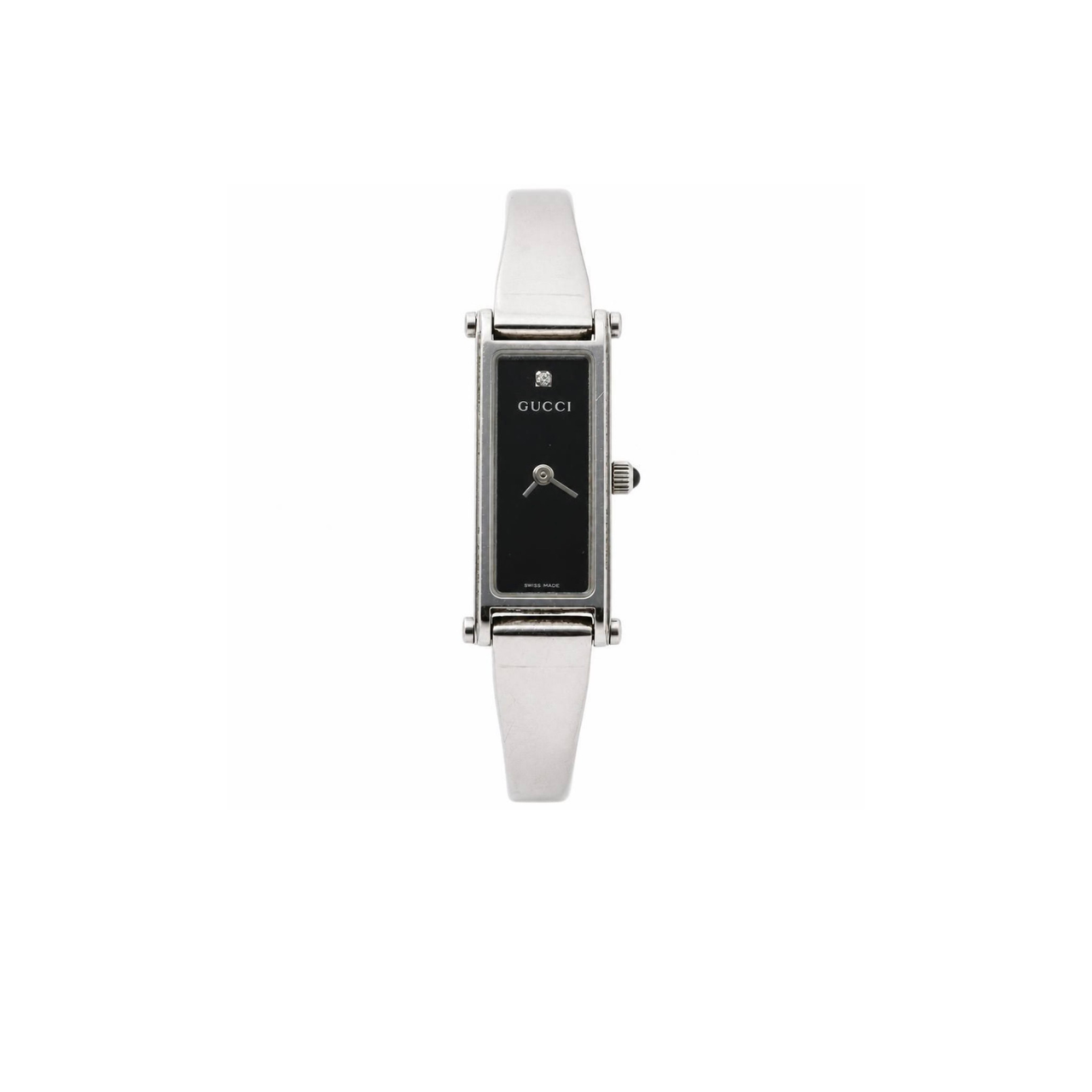 Gucci 1500L Watch (Stainless w/ Black Dial)