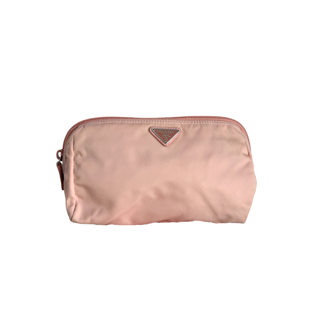 Prada Nylon Cosmetic Pouch (Baby Pink)