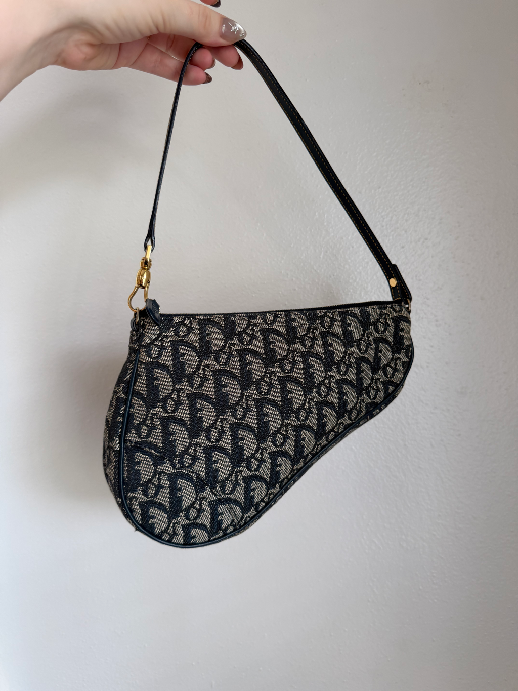 Dior Trotter Saddle Bag (Navy)